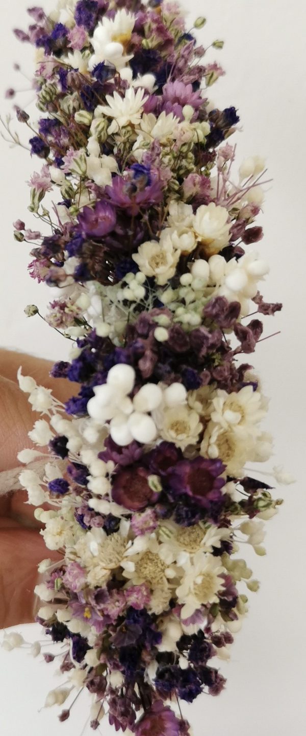 Tocado de paniculata morado y blanco - Imagen 2