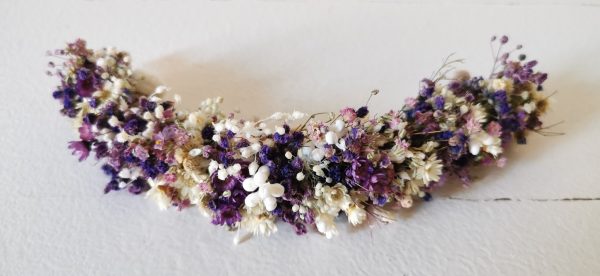 Tocado de paniculata morado y blanco - Imagen 6