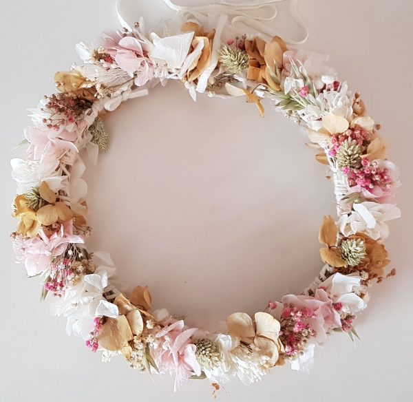 Corona rosa y beige - Imagen 3