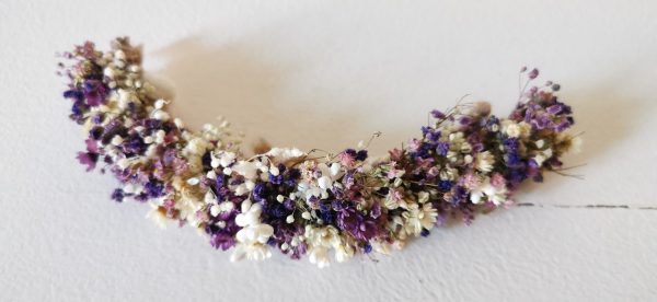 Tocado de paniculata morado y blanco - Imagen 4