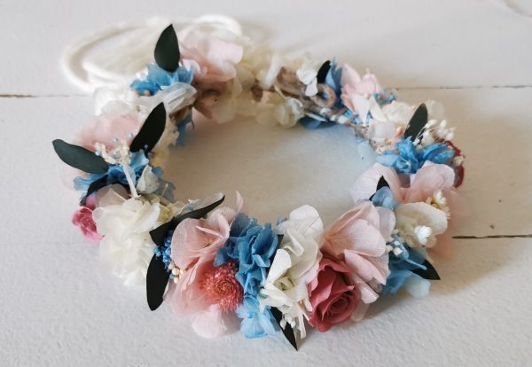 Media corona azul y rosa - Imagen 2