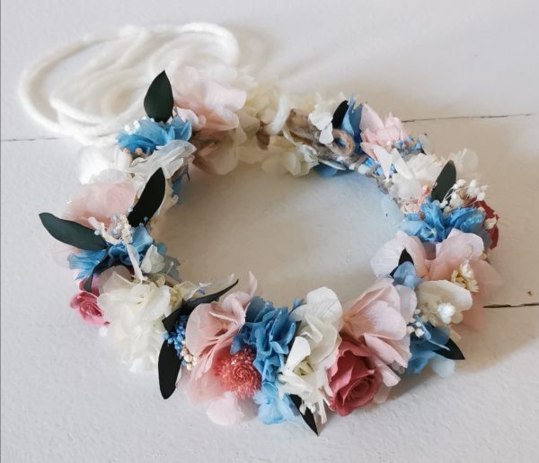 Media corona azul y rosa - Imagen 4