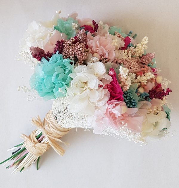 Ramo turquesa, fucsia y blanco - Imagen 10