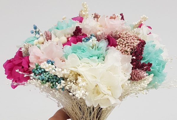 Ramo turquesa, fucsia y blanco - Imagen 6