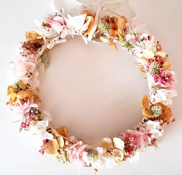 Corona rosa y beige - Imagen 2