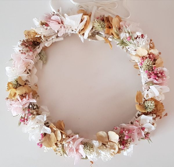 Corona rosa y beige - Imagen 4