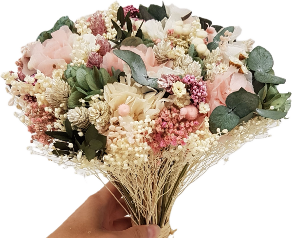 Ramo rosa, blanco y verde - Imagen 4