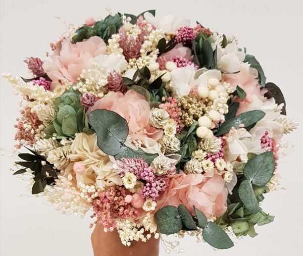 Ramo rosa, blanco y verde - Imagen 3