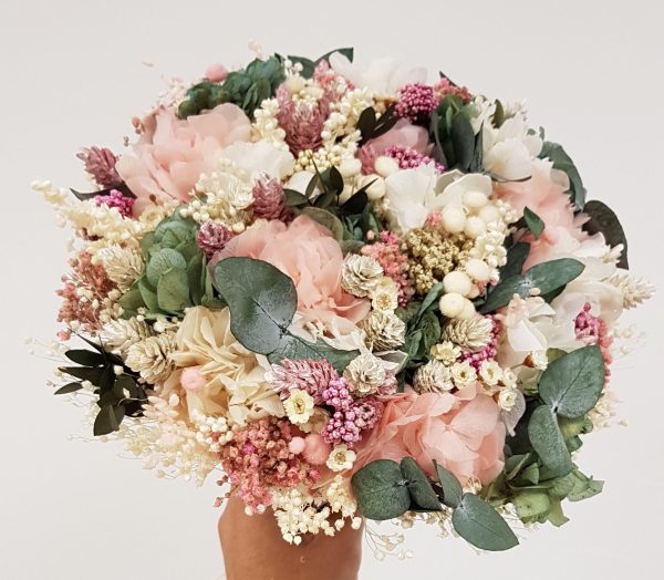Ramo rosa, blanco y verde - Imagen 2